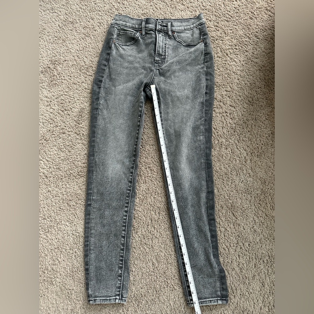 Express Women's Gray Skinny High Waisted Jeans